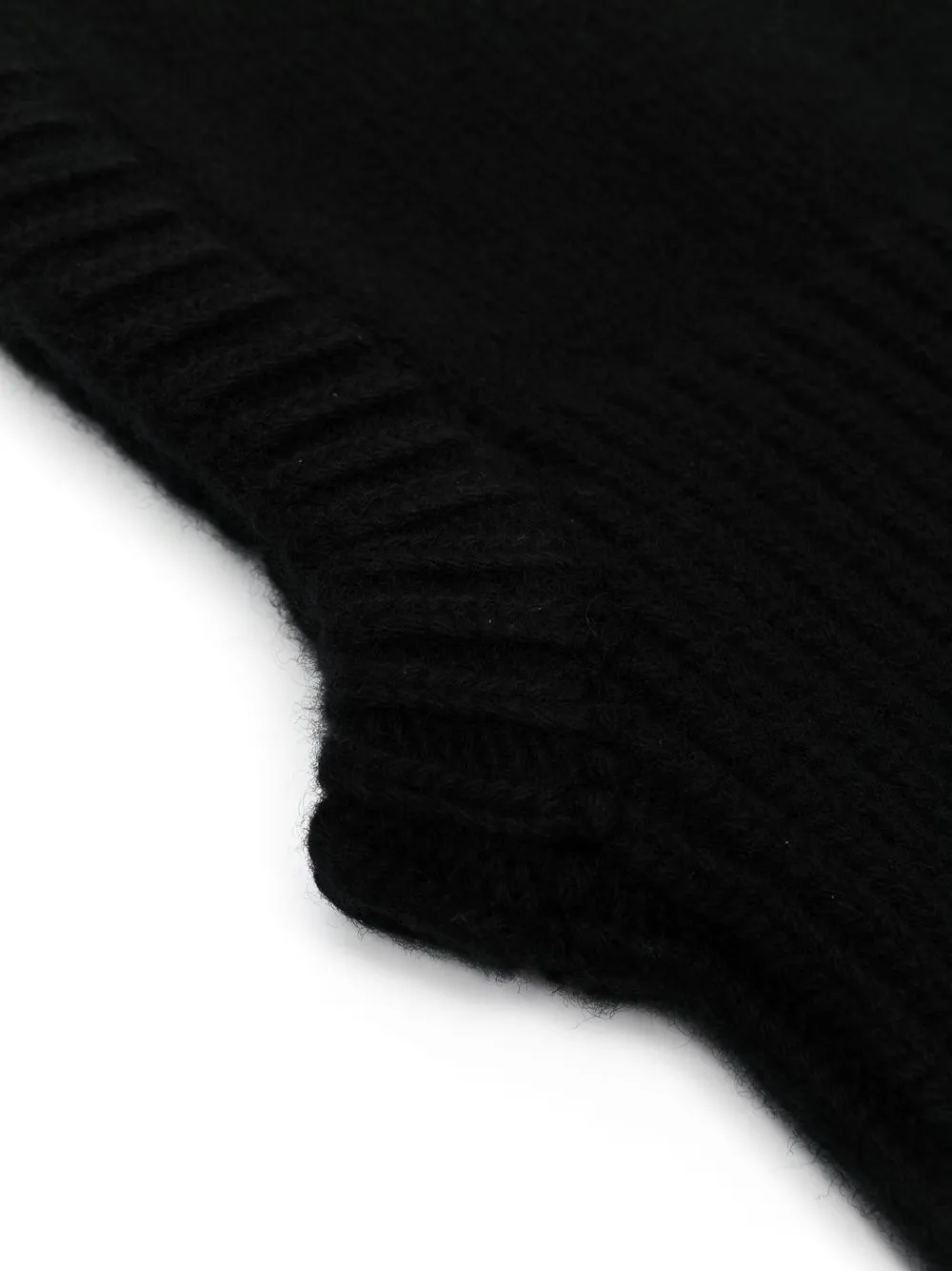 By Far Ribbed-knit Wool Balaclava In Black