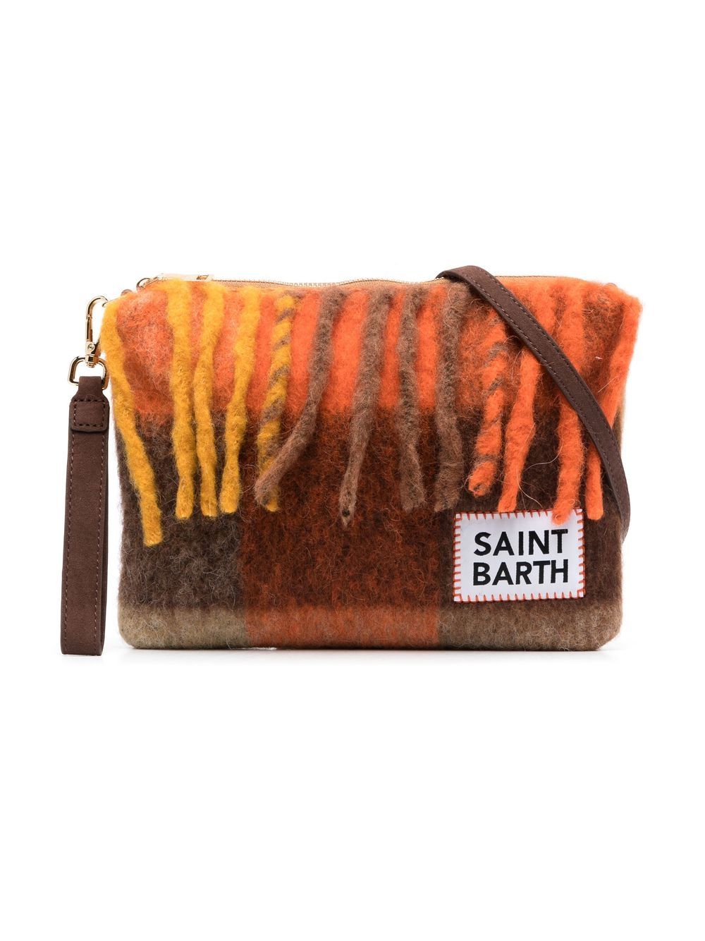 

MC2 Saint Barth Kids Parisienne blanket clutch bag - Orange