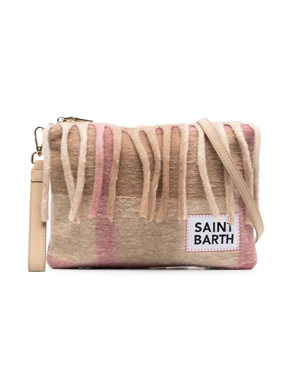 

MC2 Saint Barth Kids Parisienne blanket clutch bag - Brown