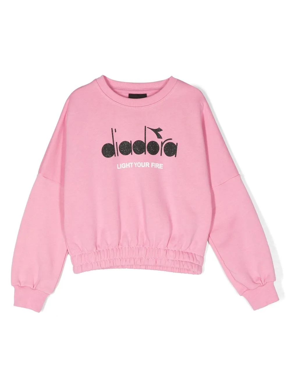 

Diadora Junior logo-print cotton sweatshirt - Pink