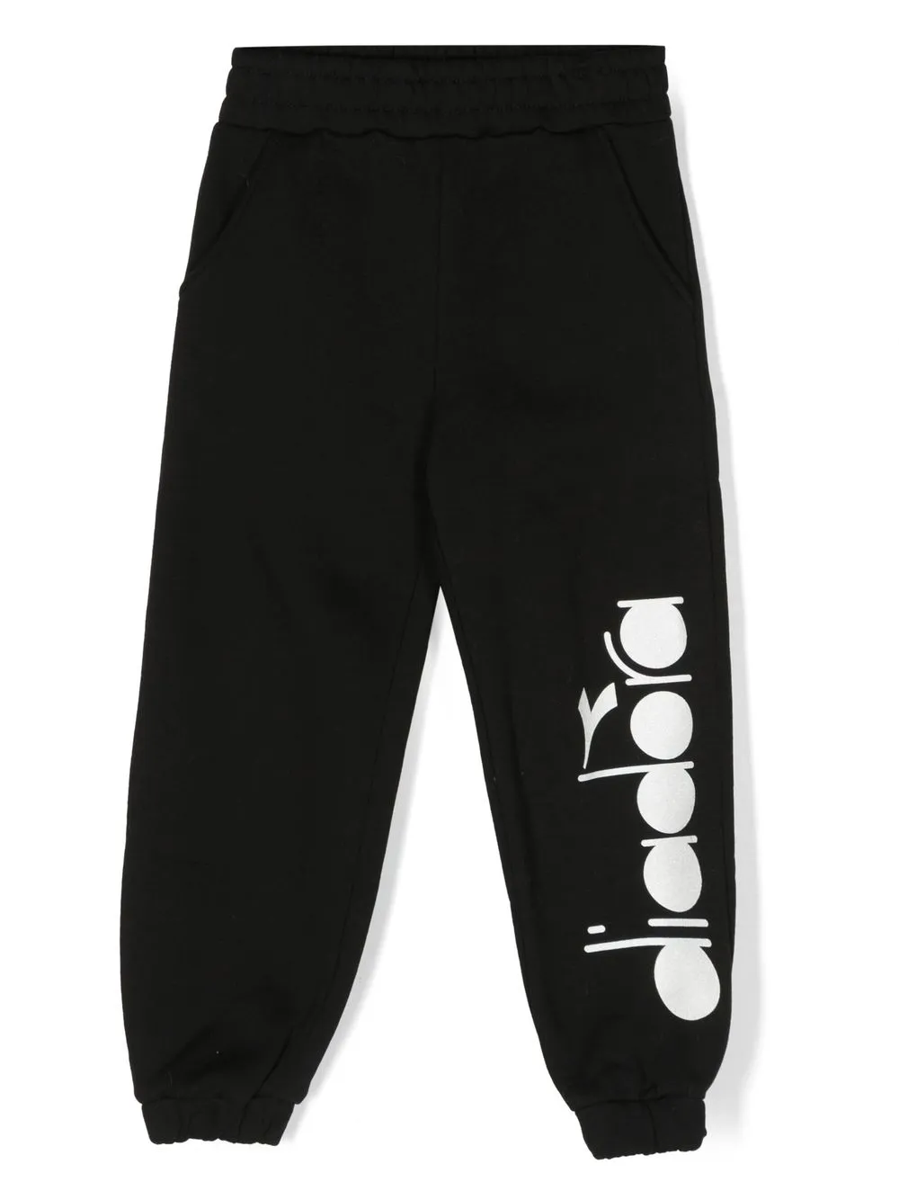 

Diadora Junior logo-print cotton track trousers - Black