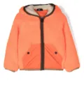 Moncler Enfant zip-up fleece-lined hooded jacket - Orange