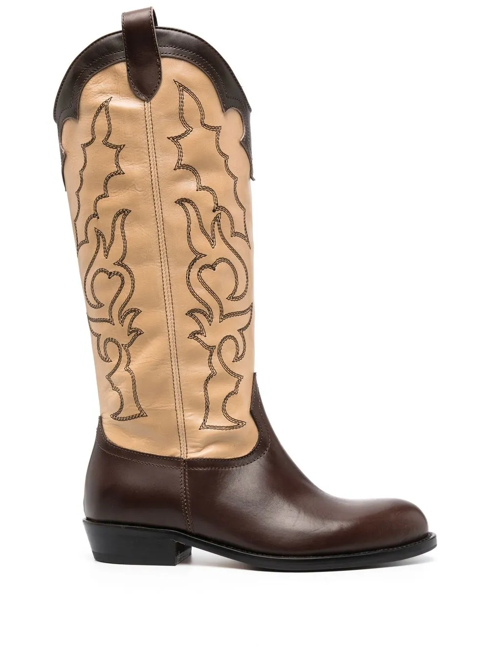 Gallucci Kids decorative-stitch leather boots - Neutrals