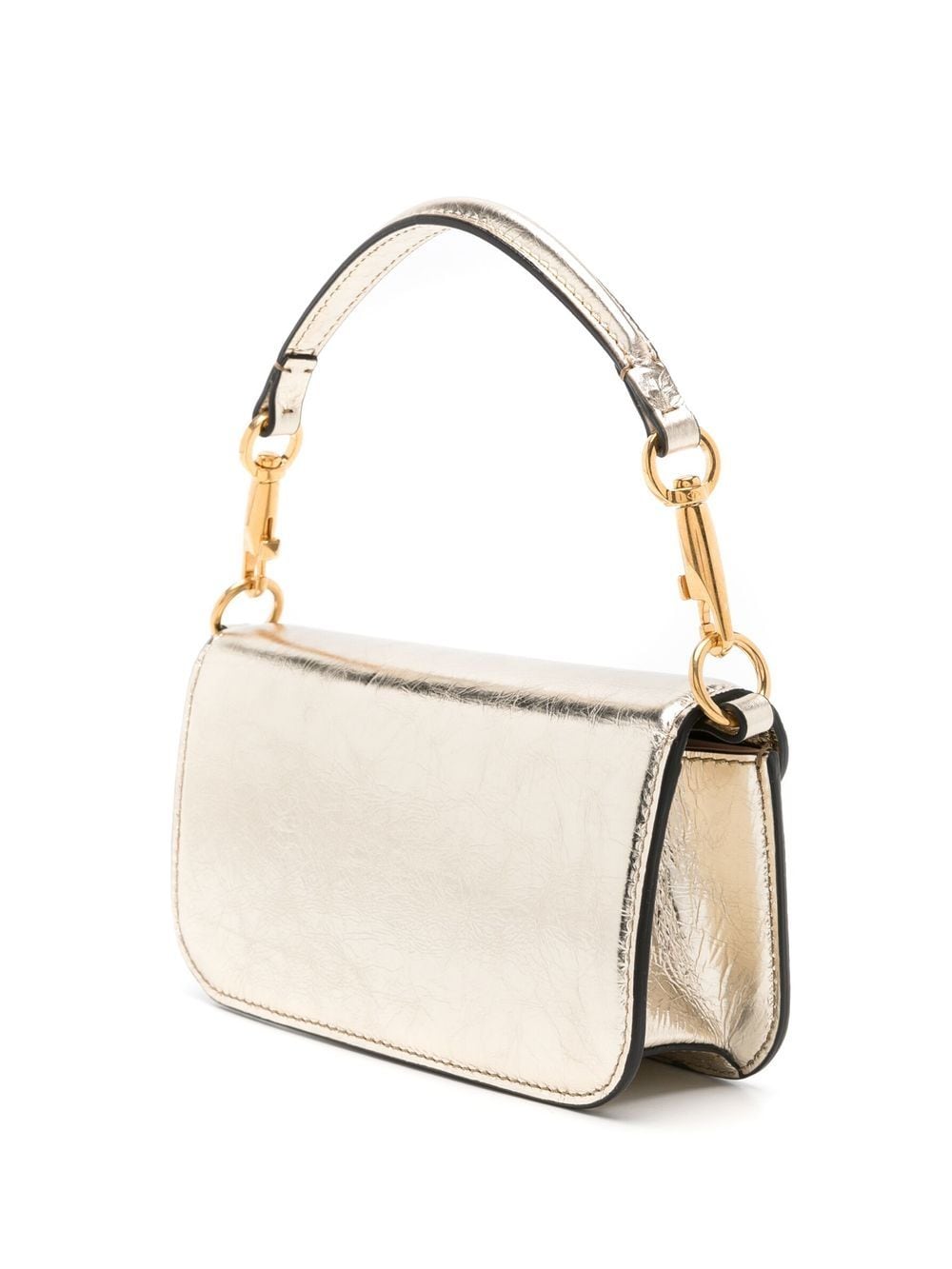 Shop Valentino Small Locò Shoulder Bag In Metallic
