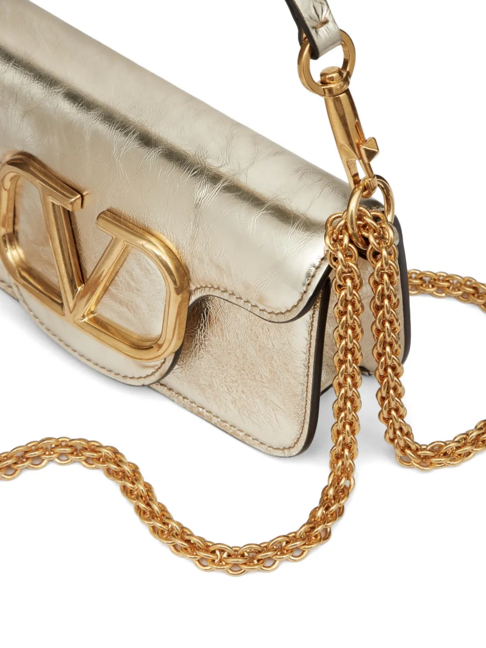 Valentino Garavani Locò Vロゴ ショルダーバッグ S | ゴールドトーン