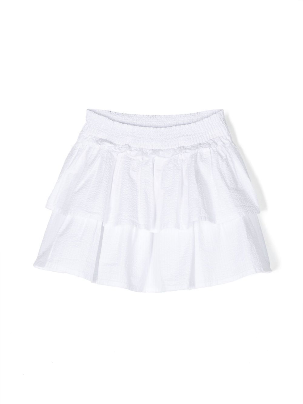 Ralph Lauren Kids Tiered Ruffled Seersucker Skirt - Farfetch