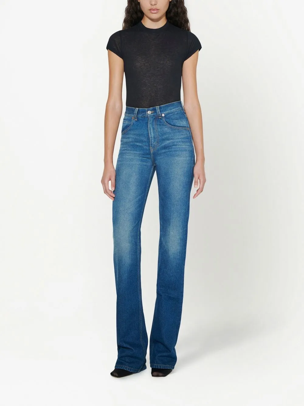 Victoria Beckham Body met geborduurd logo - Zwart