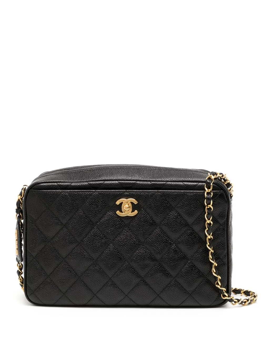 

CHANEL Pre-Owned bolsa cámara con capitonado de rombos 1995 - Negro