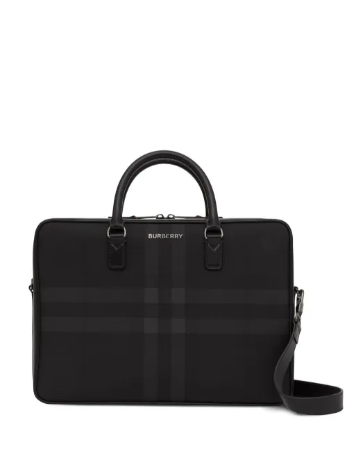 Porte-documents en cuir à carreaux - Burberry - Modalova