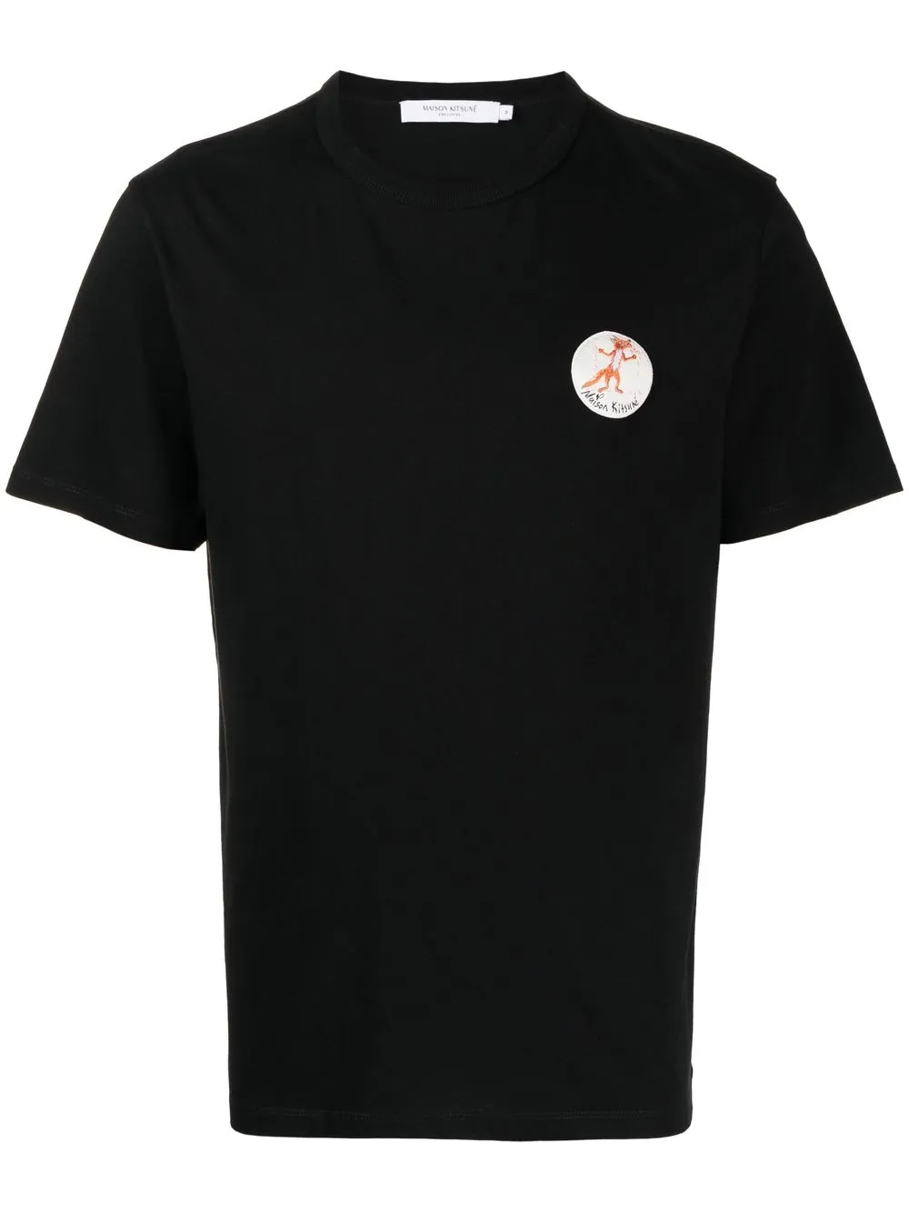 

Maison Kitsuné logo-patch cotton T-shirt - Black