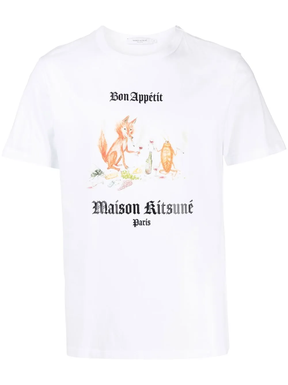 Maison Kitsuné Bon Appetit-print T-shirt - Farfetch