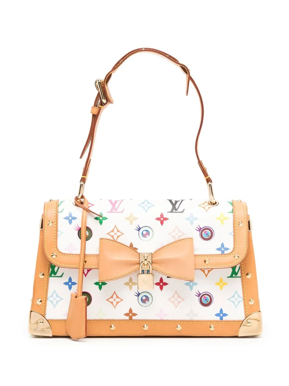 Takashi Murakami x Louis Vuitton White Monogram Multicolore Eye Need You Bag