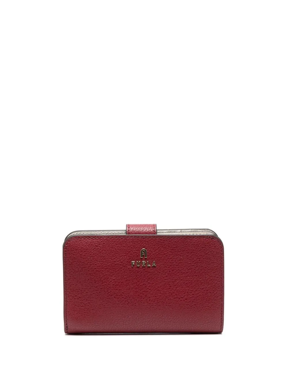 Furla Logo-plaque Detail Foldover Wallet In Red