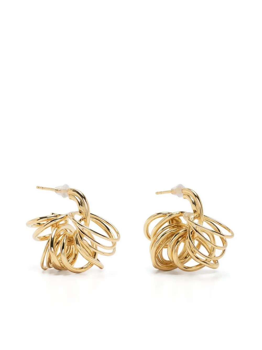 

Completedworks ring-detail hoop earrings - Gold