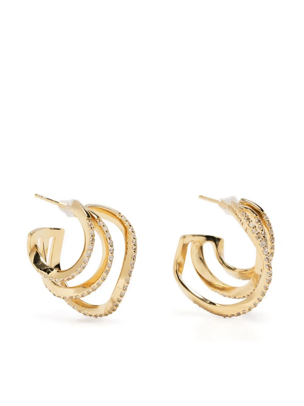 

Completedworks 14kt gold-plated crystal hoops