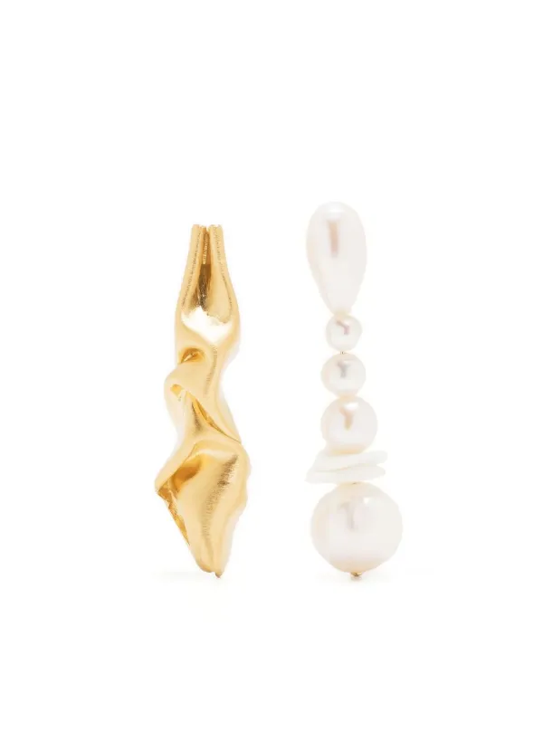 Completedworks "notsobig" Crumple Drop Earrings in Gold