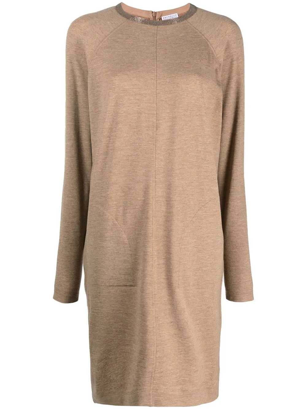 

Brunello Cucinelli Monili-embellished knitted jumper dress - Neutrals