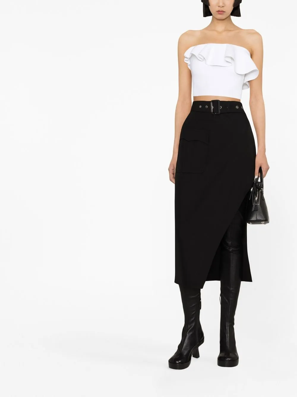 Cheap Alexander McQueen belted-waist mid-length skirt Women