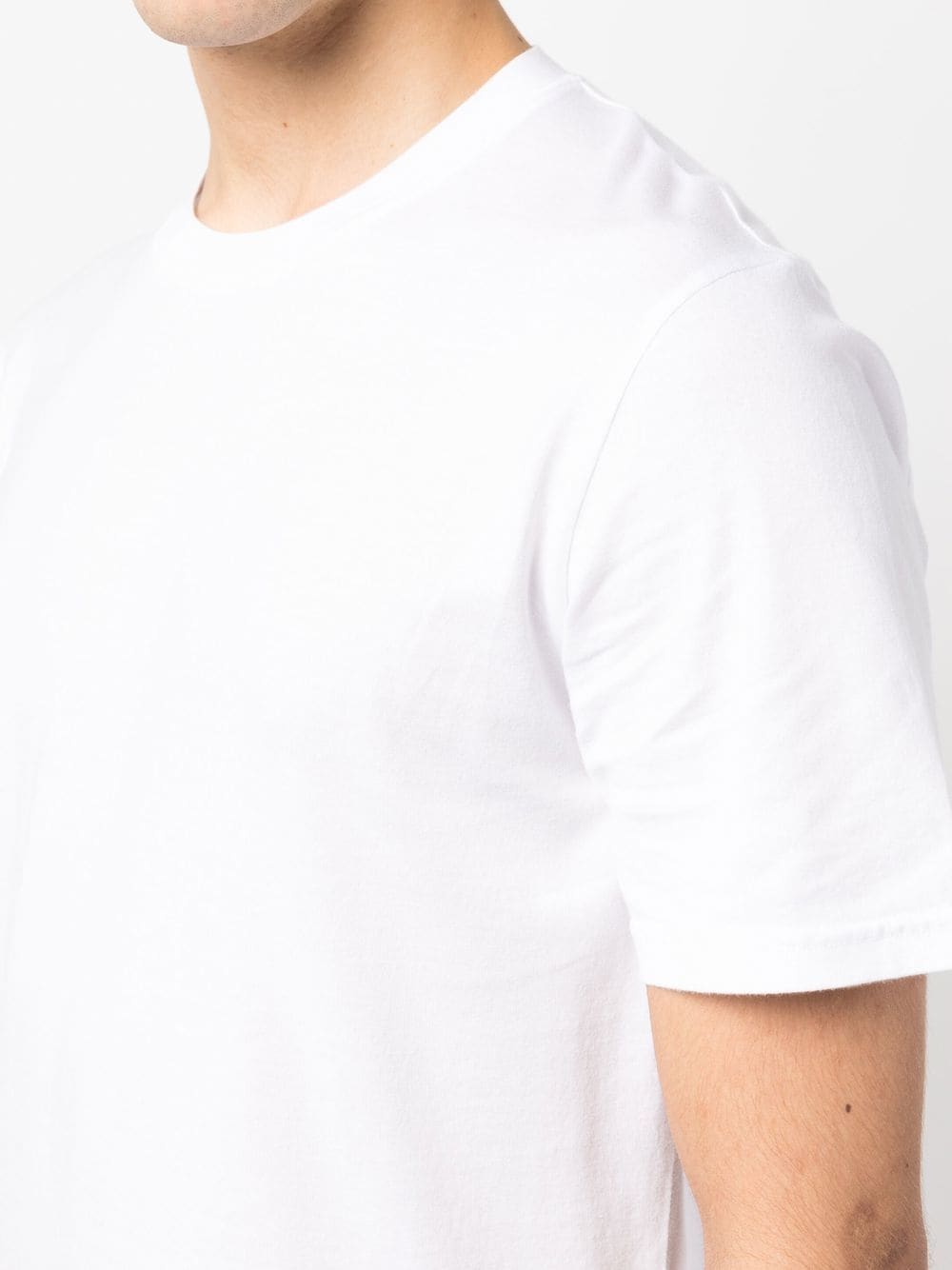 Shop Fedeli Crew-neck Organic-cotton T-shirt In White