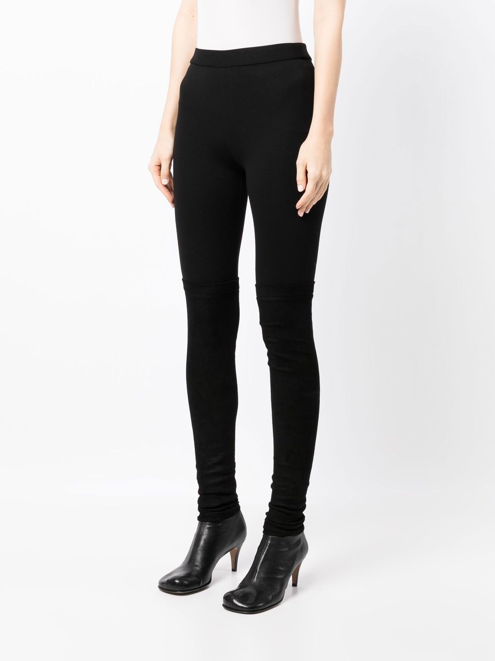 Shop Isabel Benenato High-rise Leggings In Black