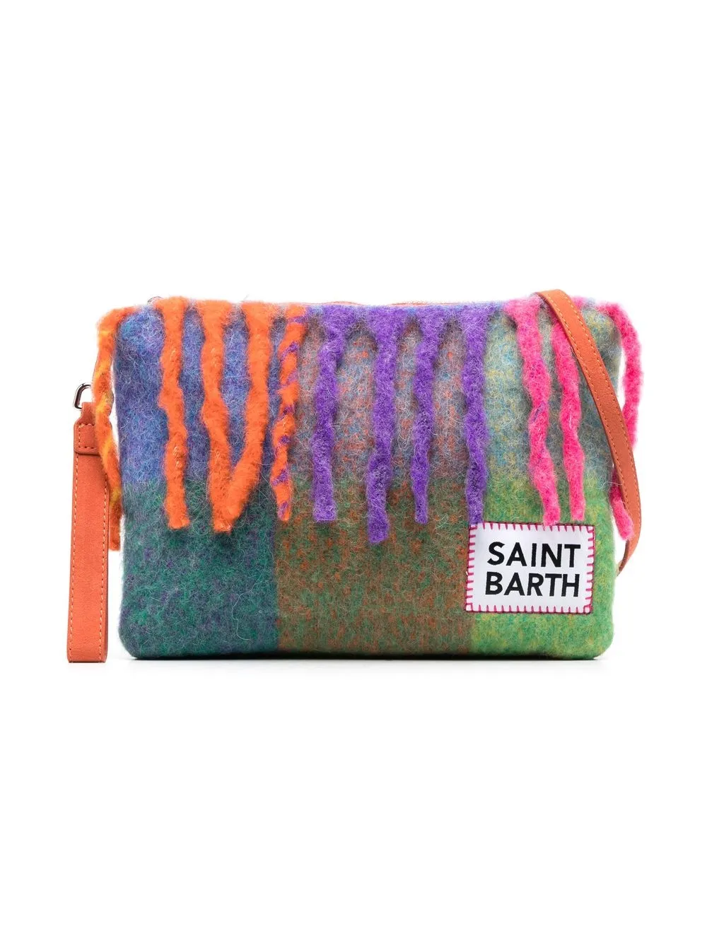 

MC2 Saint Barth Kids Parisienne blanket clutch bag - Blue