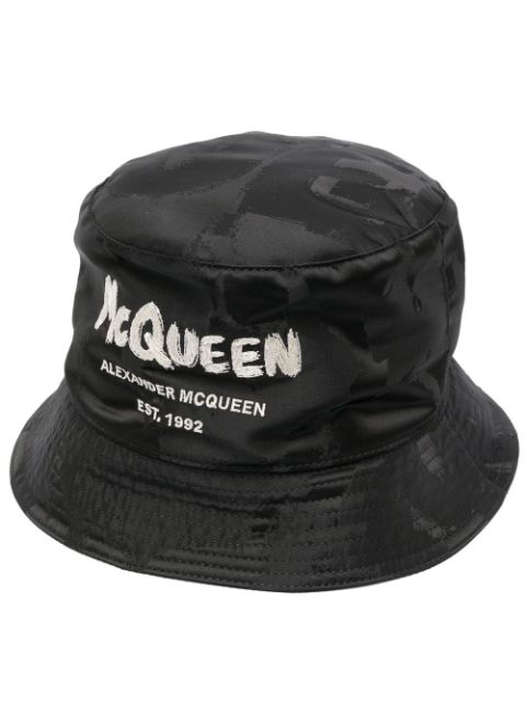 Alexander McQueen logo-print bucket hat Men