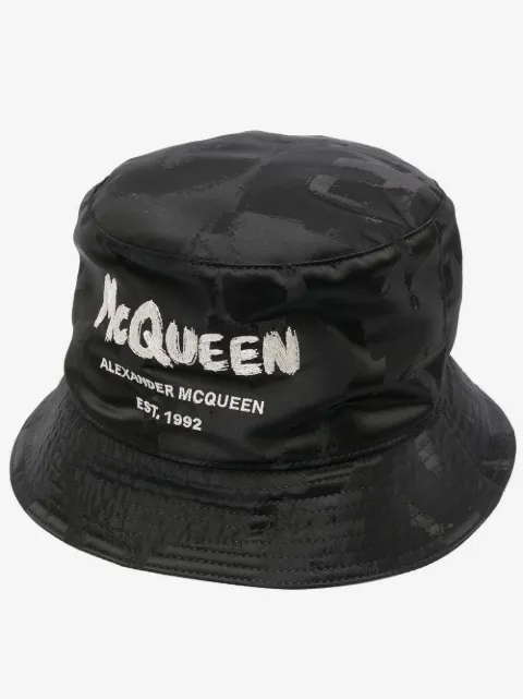 Alexander McQueen logo-print bucket hat