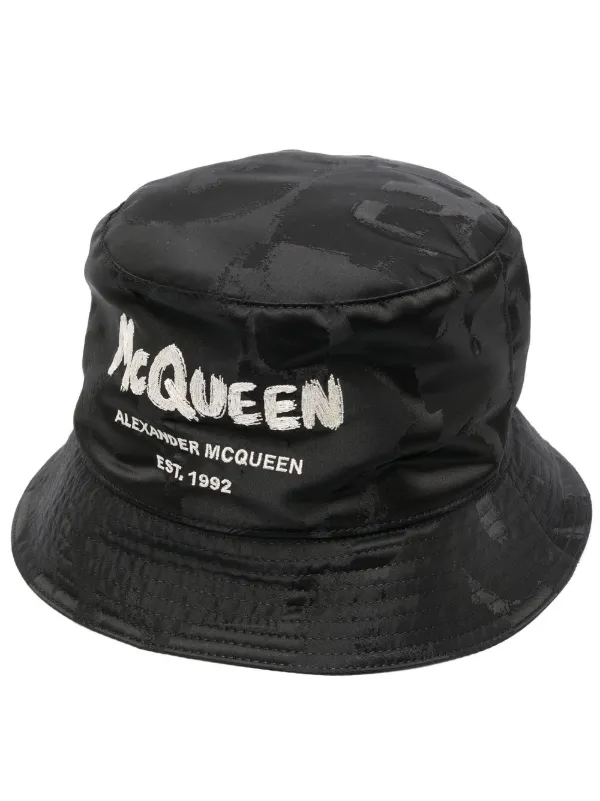Alexander McQueen ブラック バケットハット Alexander McQueen バケットハット | ブラック | FARFETCH JP