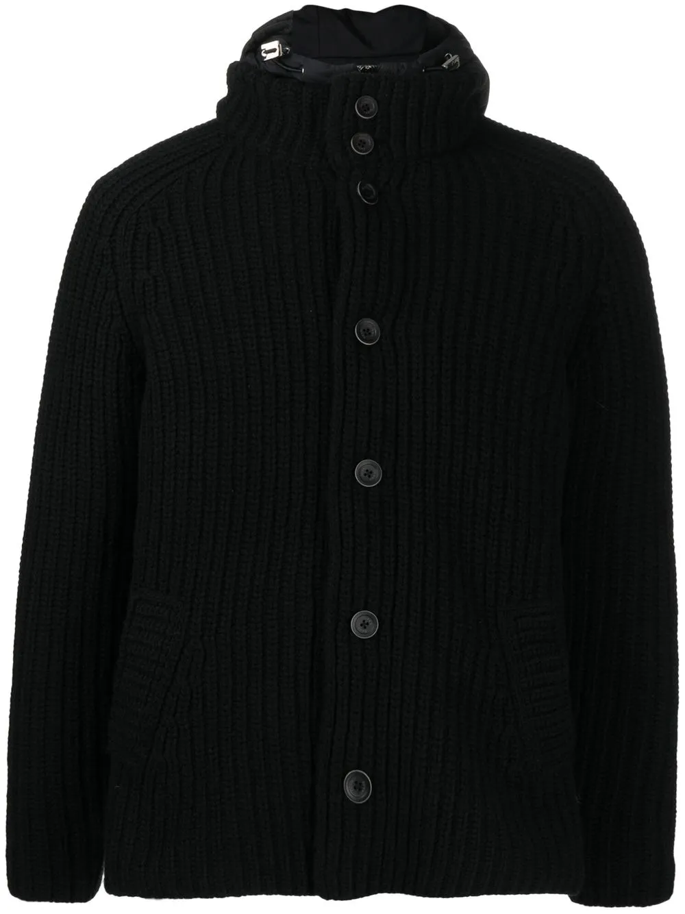 

Herno ribbed button-up jacket - Black