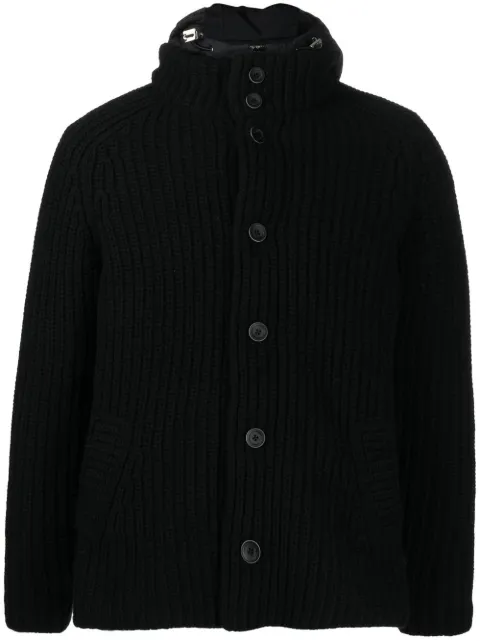Herno ribbed button-up jacket