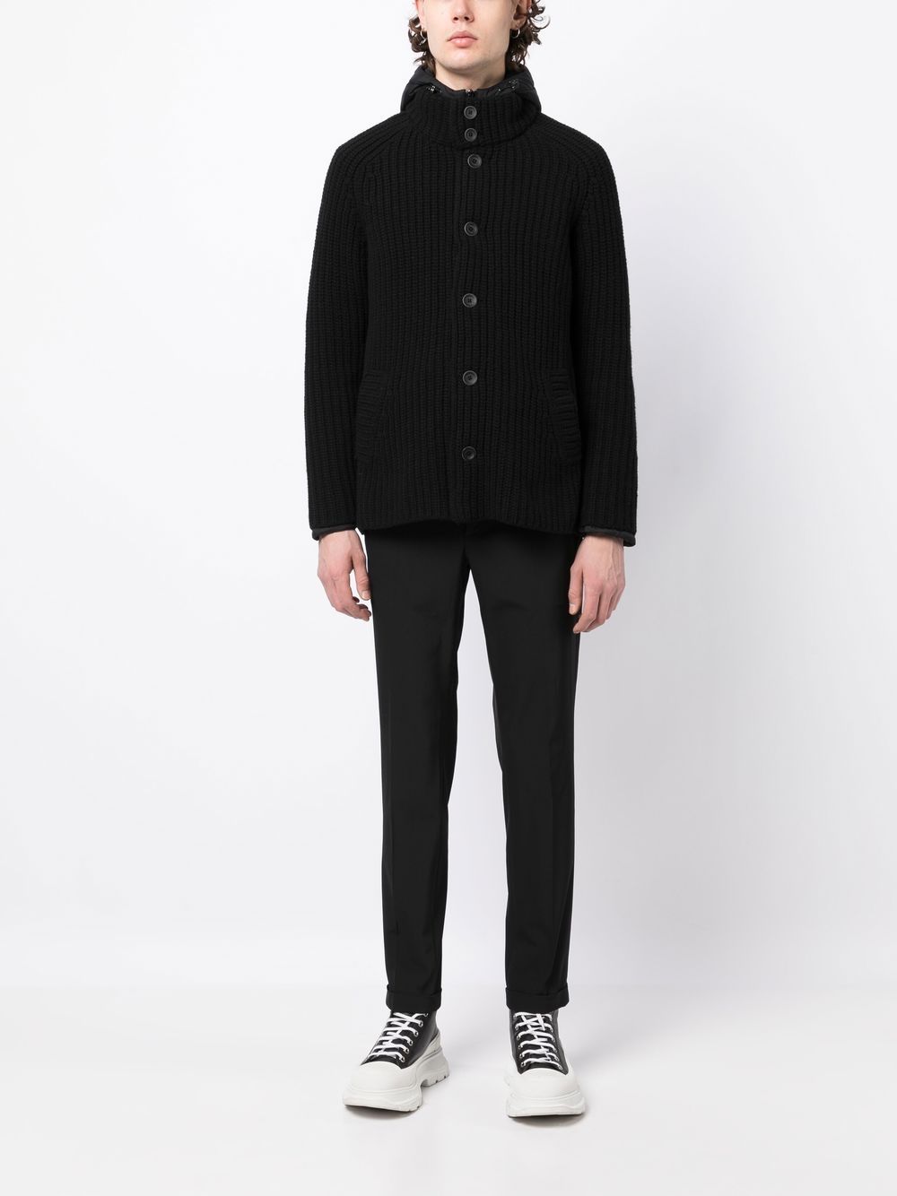 Herno Button-up jack - Zwart