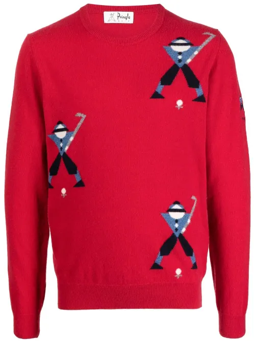 Pull Geometric George Golf en maille fine - Pringle of Scotland - Modalova