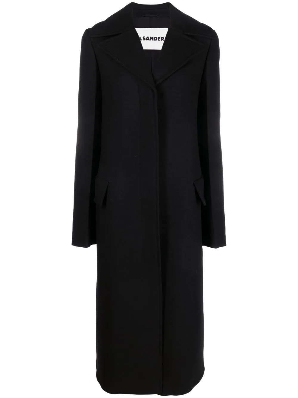 

Jil Sander notch lapel coat - Black