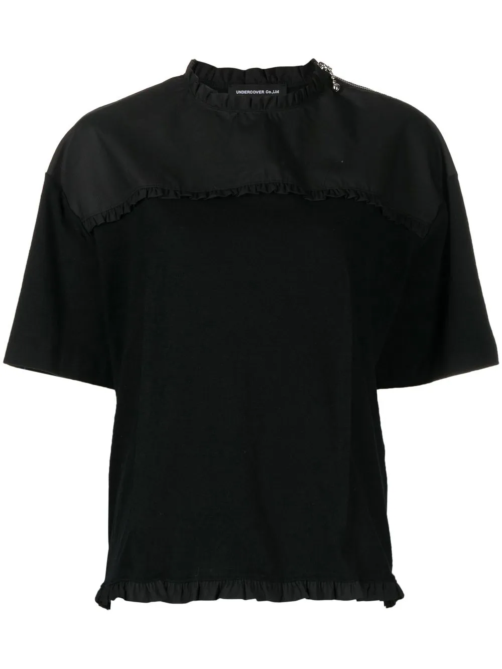 

Undercover ruffled collar T-shirt - Black