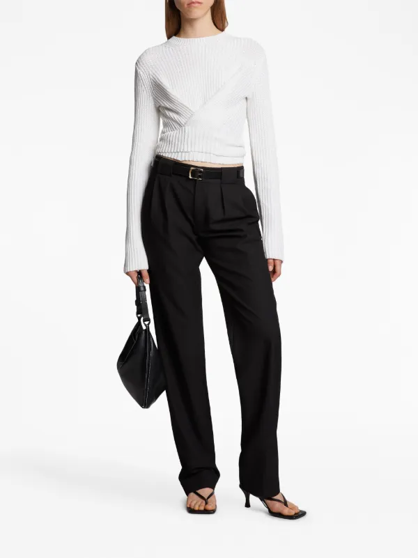 Proenza Schouler White Label ribbed-knit Wrap Jumper | White