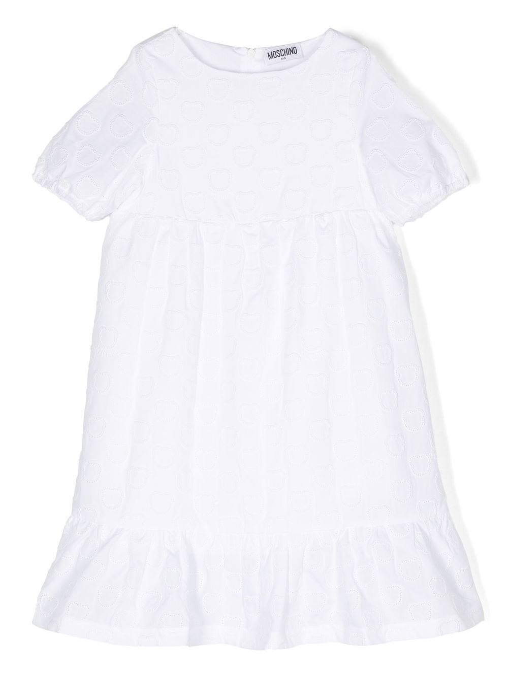 

Moschino Kids short-sleeve smock dress - White