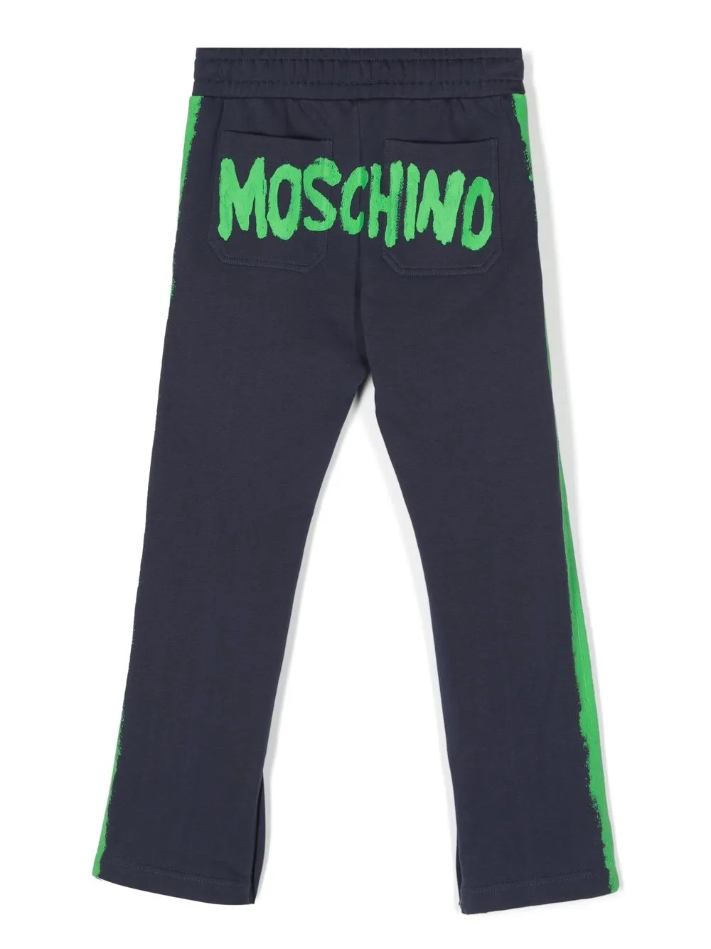 Moschino Kids Trainingsbroek met logoprint - Blauw