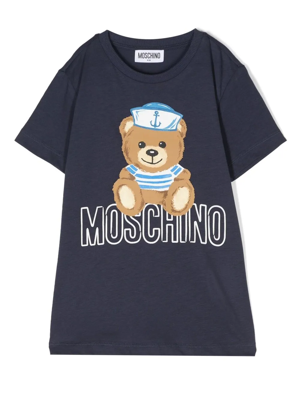 Moschino Logo-print Cotton T-shirt In Blue