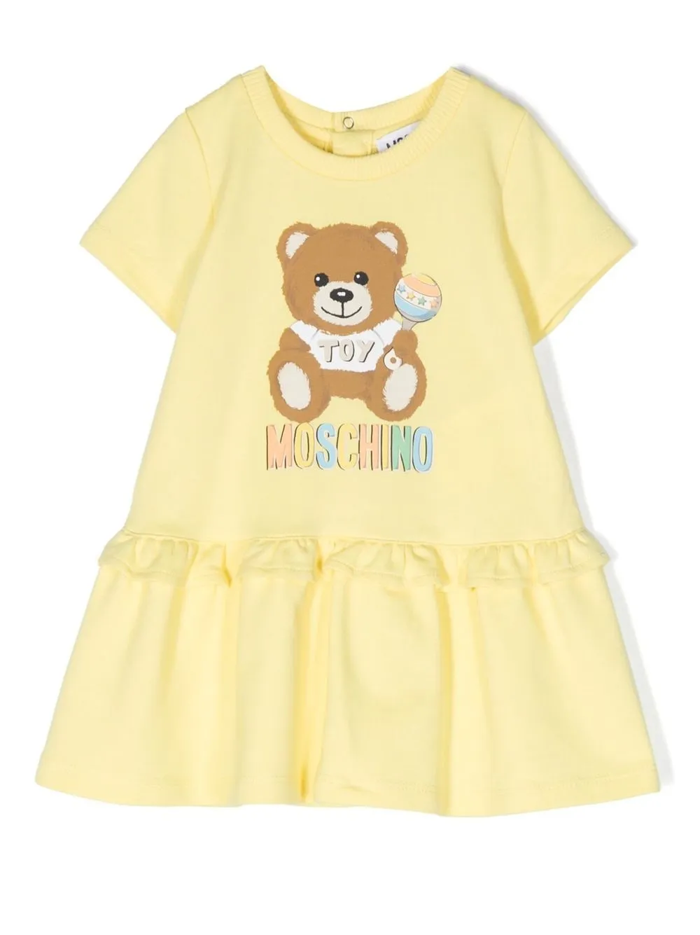 

Moschino Kids Teddy Bear cotton dress - Yellow