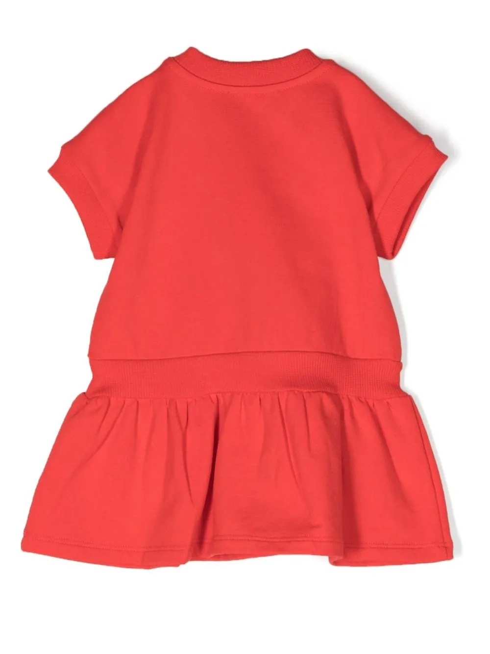 Shop Moschino Teddy Bear Cotton Dress In Red