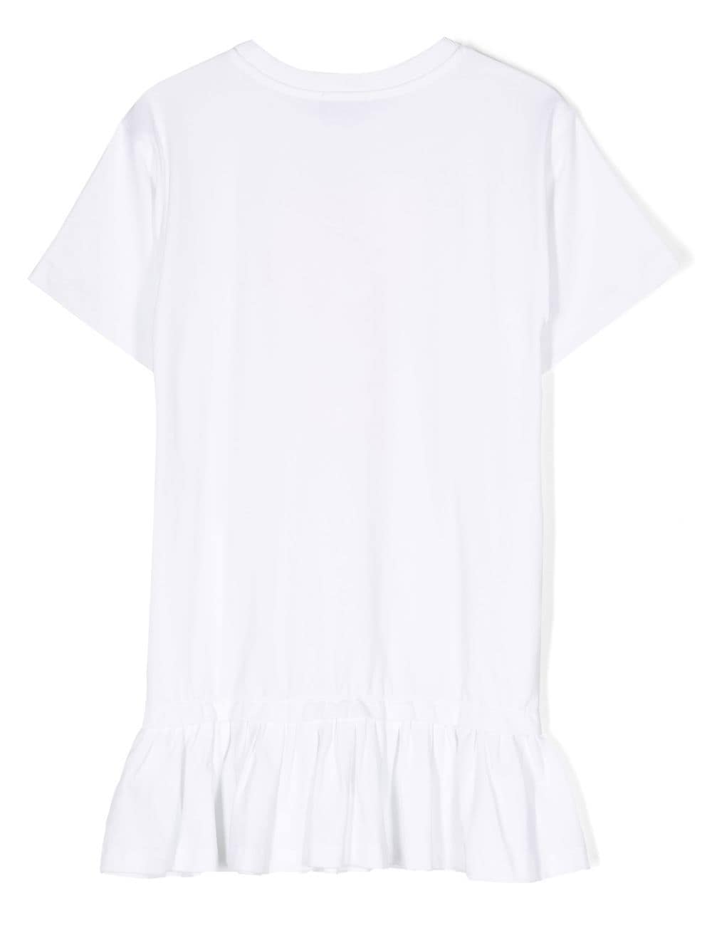 Shop Moschino Logo-print T-shirt Dress In White