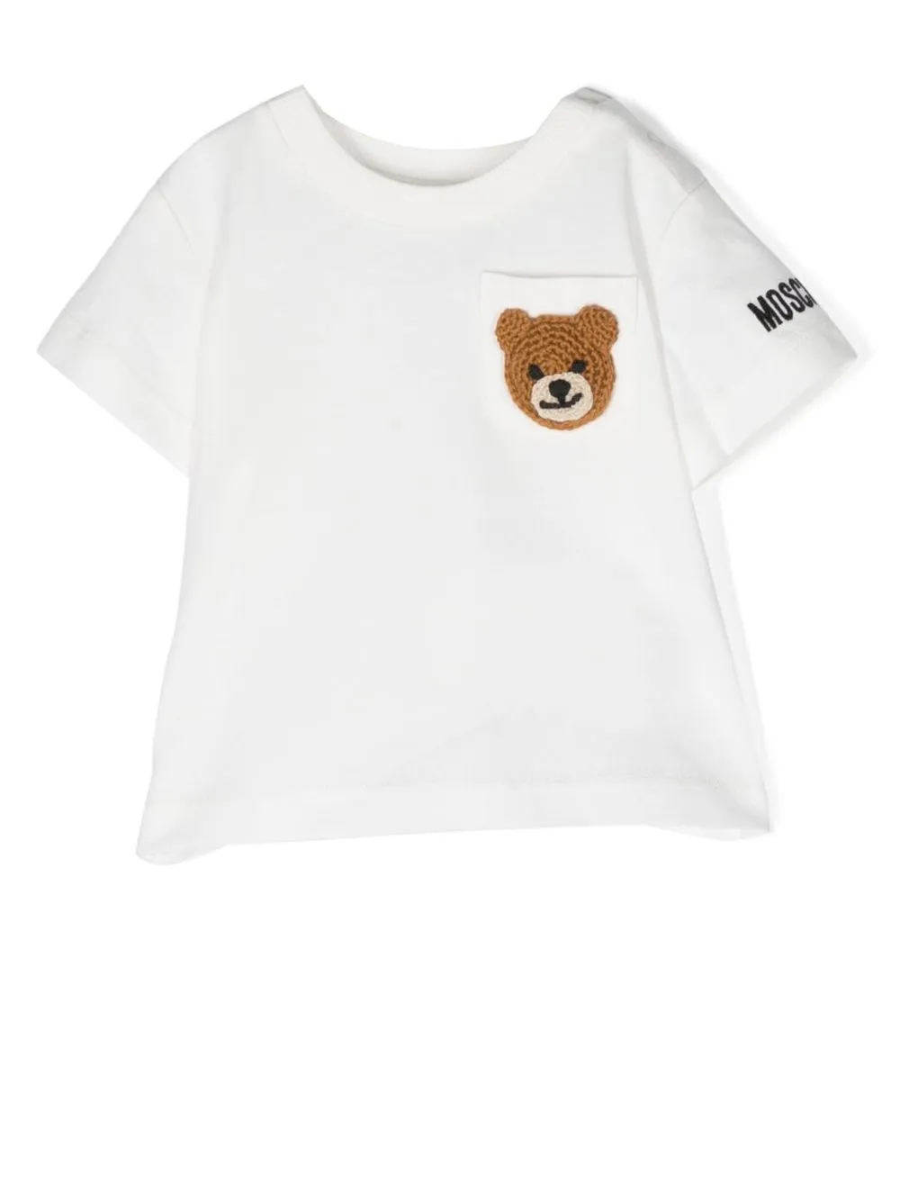 

Moschino Kids Teddy Bear-embroidered T-shirt - White