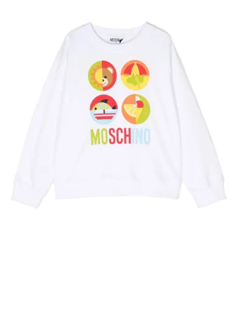 Moschino Kids graphic-print cotton sweatshirt 