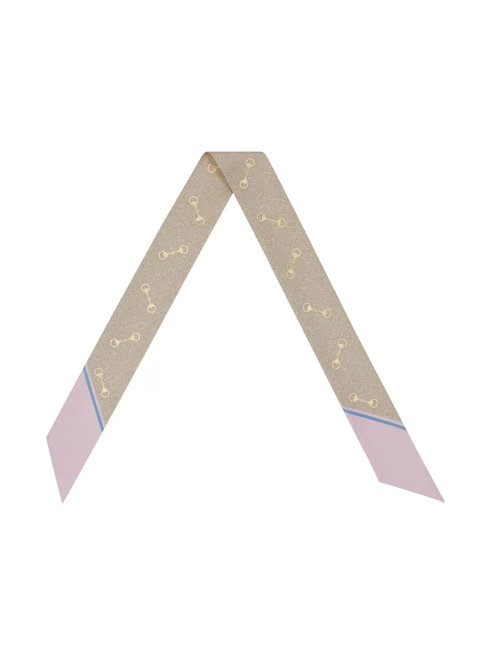 Gucci Sjaal met horsebitprint - Beige