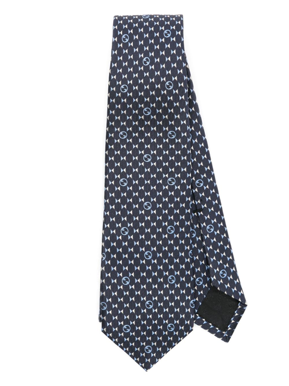 Interlocking G geometric-jacquard tie