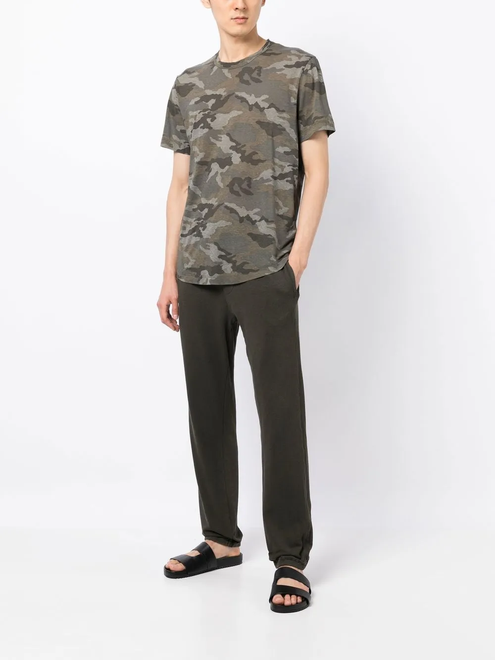 James Perse T-shirt met camouflageprint - Grijs