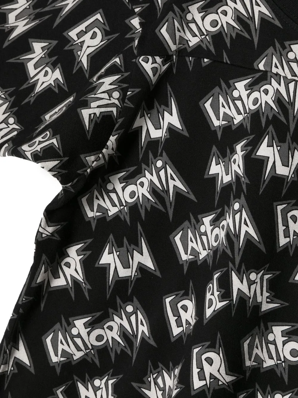 Erl Text-print Long-sleeved T-shirt In Black