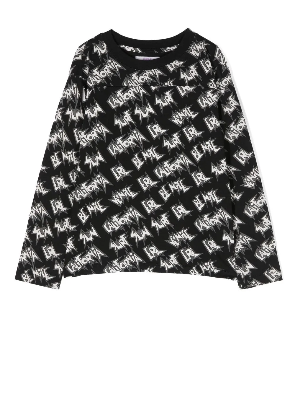 

ERL KIDS text-print long-sleeved T-shirt - Black