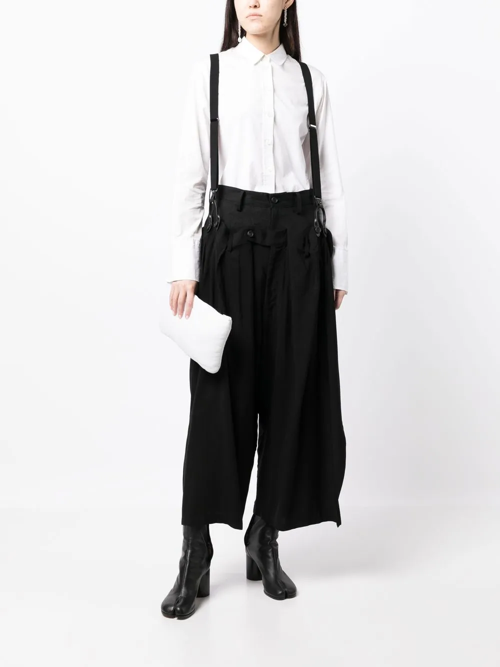 Yohji Yamamoto Cropped broek - Zwart