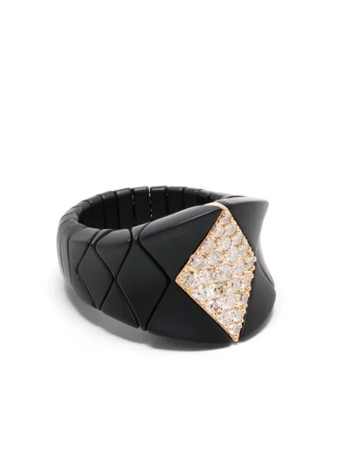 Roberto Demeglio 18kt rose gold and ceramic Diva diamond ring